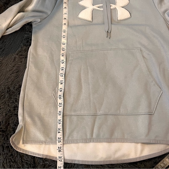 Under Armor Ladies Hoodie in Gray/white Size Medium - Picture 3 of 11